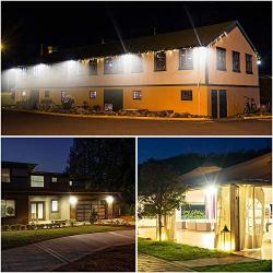 ROMMOR 60W Outdoor LED Flood Light, Waterproof IP66 Floodlight, 6000 Lumen, 5000K Daylight White, 500W Halogen Bulb Equivalent, for Yard, Garden, Garage, Porch&Stair Landscape Wall Lights (60W 1PCS)