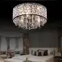 DINGGU 4 Lights Flush Mounted Modern Drum Ceiling Light Chandelier Lamp Fixtures Rain Drop Decoration