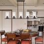 Lucidce 5 Lights Contemporary Chandeliers Pendant Lighting Dining Room Lighting Fixtures Hanging Oil Rubbed Bronze for Kitchen Island with Clear Glass Shades Linear