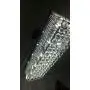 Moooni Rectangular Clear Crystal Chandelier Lighting Modern Dining Room Pendant Lighting Painted Black Finish L31.5'' x W9.8'' x H9.8''