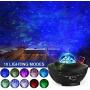 Elecstars Night Light, Star Projector with Bluetooth Speaker, Ocean Wave Bedside Lamp, Adjustable Lightness & Remote Control, Music Player, Living Room, Decor.