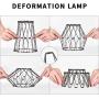 Xingoo Industrial Pendant Light Deformable Hanging Light, Vintage Metal Ceiling Pendant Light Indoor Lighting Adjustable Hanging Lamp for Kitchen Living Room Dining Room Bedroom,Black