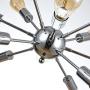 mirrea Sputnik Chandelier Vintage Edison Light Fixture Industrial Starburst Lighting with 12 Lights Chrome Finished Metal