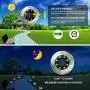 N-HEART 4 Pack Solar Ground Lights 8 LED In-Ground Outdoor Disk Lights,Auto Smart Sensor On/Off Waterproof,Energy Saving Lighting,for Landscape Pathway,Patio,Garden,Yard,Walkway,Lawn,Colorful