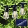48FT LED Solar String Lights Outdoor, Waterproof Hanging Lights with 17 Shatterproof Vintage Edison Bulbs(2 Spare), Commercial Grade Patio Lights for Backyard Patio Porch Café by PARTPHONER 48FT LED Solar String Lights Outdoor, Waterproof Hanging Lights with 17 Shatterproof Vintage Edison Bulbs(2 Spare), Commercial Grade Patio Lights for Backyard Patio Porch Café by PARTPHONER