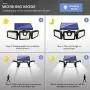 ZHUPIG Solar Lights Outdoor, 800LM Solar Motion Sensor Lights Outdoor, 3 Adjustable Heads, 360° Wide Angle Illumination, IP65 Waterproof, Security LED Flood Light (4Pack)