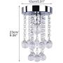 Dixun Modern Mini Chandelier Crystal Chandelier Lighting Flush Mount Ceiling Light Fixture Chandelier Light for Hallway Passway Bedroom Living Room Bathroom(Silver)