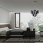 MEELIGHTING Luxury Chrome Smoke Crystal Modern Contemporary Chandeliers Pendant Ceiling Light 4-Tier Chandelier Lighting for Dining Room Living Room Bedroom Girls Room W23.6''