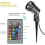 RGB Outdoor Spotlight Led Lawn Flood Light Stake, 2 Pack 6W Outdoor Color Changing Landscape Lighting Fixture, Waterproof Ac Electric Landscaping Spot Light for Yard Garden Driveway Pathway Home