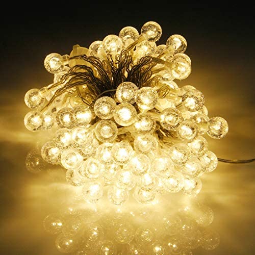 kemooie Globe String Lights for Bedroom,49ft 100led Connectable Plug in Fairy String Lights,8 Twinkle Modes Waterproof Decorative String Lights for Patio, Garden, Christmas, Party(Warm White)