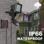 Noryer Solar Wall Light, 60 LED 750LM Wireless LED Solar Motion Sensor Lights Outdoor, Adjustable Head