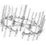 Modern Chandelier with Clear Glass Cylinde ，Island Lighting for Dining Room Living Room，Ceiling Light Fixture