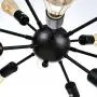 mirrea Sputnik Chandelier Vintage Edison Light Fixture Industrial Starburst Lighting with 12 Lights Black Paint Finished Metal