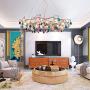Creative Modern Firefly Chandelier,Color Agate Chandelier Nordic Modern Firefly Ceiling Light Sputnik Pendant Light Fixture For For Living Dining Room