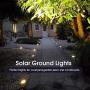 Flalivi Solar Ground Lights - 8 LED Solar Garden Lights Outdoor Waterproof Bright in-Ground Lights for Lawn Pathway Yard Driveway (8 Packs)