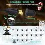 LED Outdoor String Lights 48FT Cafe Lights, Plastic Vintage Edison Bulbs,15 Sockets and Loops, Shatterproof and Waterproof, ETL&Commercial Grade, for Garden Backyard Christmas Party