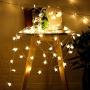 Lwind Battery Operated Stars String Lights ,19.68 FT 40 LED 2 Modes Warm White String Lights for Bedroom Wedding Party Garden Decoration (Stars, Warm White)