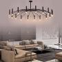 CNCEST Modern Black Metal Branch Chandelier 18 Lights Retro Metal Pendant Light Nordic Ceiling Lamp Fixtures for Dining Room Kitchen Living Room Bedroom