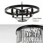 Meelighting 8 Lights Modern Contemporary Crystal Chandeliers Lights Pendant Ceiling Chandelier Lighting Fixture 3-Tier for Dining Room Living Room