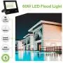 LED Flood Light, 60W 6600lm Super Bright Security Lights, 5000K Daylight White IP66 Waterproof Outdoor Flood Light for Garage, Garden, Lawn and Yard- 2 Pack