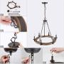 LNC A03300 Farmhouse Chandeliers for Dining Rooms,Vintage Wood Kitchen Lighting
