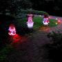 Christmas Pathway Lights Outdoor Decorations - 3 Pack Waterproof Landscape LED Lights with Santa/Snowman/Deer for Garden Patio Yard Lawn Pathway Christmas Decorations