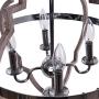 Zicbol Farmhouse Chandelier 4-Light Candle Style Metal Vintage Pendant Light Rustic Chandelier Lighting Fixture for Dining Room, Living Room, Bedroom, Hallways, Island, Restaurant UL Chrome