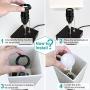 ZEEFO USB Table Lamp, Modern Design Bedside Table Lamps with USB Charging Port, Black Metal Base and Fabric Shade Nightstand Table Lamps is Perfect for Bedroom, Living Room, Study Room (Square)