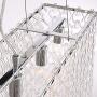 APBEAM Glass Rectangular Chandelier Modern Hanging Glass Pendant Light for Dining Room Living Room Kitchen Island Medium