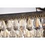 Edvivi 4-Light Antique Bronze Rectangular Linear Crystal Chandelier Dining Room Ceiling Fixture | Glam Lighting