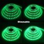 YUNBO LED Strip Light Green 520-525nm, 16.4ft/5m 300 Units Cuttable SMD 5050 Black PCB Board 12V Waterproof Flexible LED Tape Light for Boat, Car, Bar, Party, Holiday Decoration Lighting