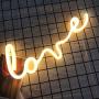 iceagle Love Neon Signs for Wall Decor,USB or Battery Decor Light,Neon Light for Bedroom,LED Neon Decorative Lights for Christmas,Party,Girls Living Room(Warm White)
