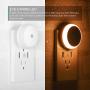 SerieCozy LED Night Light, with Dusk to Dawn Sensor, Diffused Light, Energy Efficient, Plug in Night Light for Bedroom, Bathroom, Kitchen, Hallway, Stairs, Kids Room, Warm White, 2 Pack