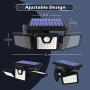 Solar Lights Outdoor, FURANDE Solar Motion Sensor Light Outdoor IP65 Waterproof 270° Wide Illumination 3 Adjustable Heads 70 LED Security Flood Light for Yard Patio Garage Entryway Front Door