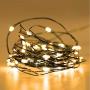 2Pcs LED Fairy String Lights 16.4ft 50LEDs with Remote & 8Modes, Waterproof Decorative Lights for Bedroom, Patio, Parties (Green Copper Wire, Warm White)