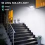 NOWES 2 Pack 2000LM LED Solar Security Lights Outdoor, 3 Modes Motion Sensor Solar Lights, 93 LEDs Spotlights with 3 Adjustable Heads, 5000K IP65 Waterproof Wall Lights for Doorway, Garage, Patio