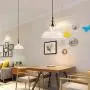 HMVPL Industrial Plug in Edison Pendant Light, Rustic Mini Swag Hanging Lighting Fixture with Clear Glass Shade for Kitchen Island Dining Room Living Room Bedroom Hallway