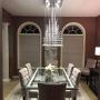 SILJOY Modern Rectangle Crystal Chandelier Rectangular Raindrop Flush Mount Ceiling Light Fixture for Dining Room Kitchen Island L 40