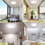 Surface Mounted Ceiling Lights 18W LED Flush Mount Ceiling Light Round 8.86” 1400LM Replace120W Halogen Bulb Equivalent Daylight White 5000K Wall Fixture Lamps for Kitchen, Dining Room, Bathroom