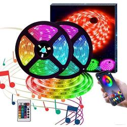 LED Strip Lights,KITHELP IP65 RGB 5050 32.8ft LEDs Color Changing,24key Remote Control and Power Supply,with Bluetooth Phone APP Controller, Lighting Led Strips