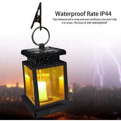 Hanging Solar Lights Outdoor Solar Umbrella Lantern Garden Patio Umbrella Lights Candle Lantern for Decorated Patio Deck(Pack of 6)