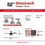 Honeywell Ceiling Fans 50614-01 Carnegie LED Ceiling Fan 52'', Indoor, Rustic Barnwood Blades, Industrial Cage Light, Matte Black