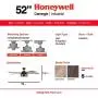 Honeywell Ceiling Fans 50614-01 Carnegie LED Ceiling Fan 52'', Indoor, Rustic Barnwood Blades, Industrial Cage Light, Matte Black