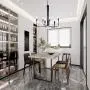 LUMAIXUN Black Chandeliers Lighting Fixture 6 Light Sputnik for Dining Room Chandelier Hanging Contemporary Ceiling Light Fixture