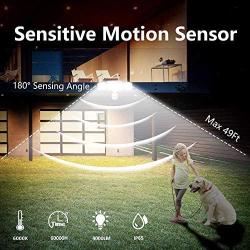 AOBISI Motion Sensor Lights Outdoor,3 Adjustable Heads Dusk to Dawn Security Lights Motion Sensor Outdoor IP65 Waterproof,4000LM Led Flood Lights Outdoor Motion Sensor for Garage,Yard,Garden,Entryways