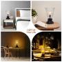 KAYBELE Accent Table Lamp, 13Tall Classic Uplight Table Lamp with Clear Glass Shade & Marbled Base Beside Lamp for Bedroom Living Room, Dining Room, Cafe Bar, Hallway, Church, Office-360 Lighting