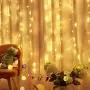 N/N Fairy Light 300 led Curtain lamp, Indoor Bedroom Garden, Christmas Wedding Party Wall Decoration Light Warm White N/N Fairy Light 300 led Curtain lamp, Indoor Bedroom Garden, Christmas Wedding Party Wall Decoration Light Warm White