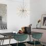 MOTINI Polished Nickel Sputnik Chandeliers 5-Light Pendant Lighting Contemporary Chandelier for Dining Room Lighting Fixture, UL Listed