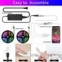 Bluetooth LED Strip Lights 32.8ft/10M App Control, ZHT Sync with Music RGB Color Changing Strip Light for Bedroom Ceiling Kitchen & TV, Rope Light 300pcs Led Waterproof IPX65, Safety Use.