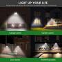 Stylish Solar Lights Outdoor, Super Bright 4 Optional Mode Motion Sensor Light, Long-Lasting Power and Waterproof Safety Light, Used for Porch, Courtyard, Garage, Deck, Fence (2 Pack White)